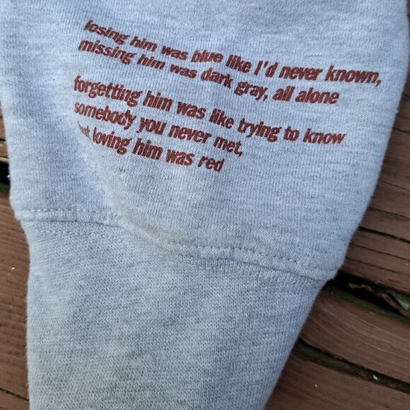 Taylor Swift Hoodie 2XL Gray Red Taylor's Version Pullover Swifties - Picture 8 of 12